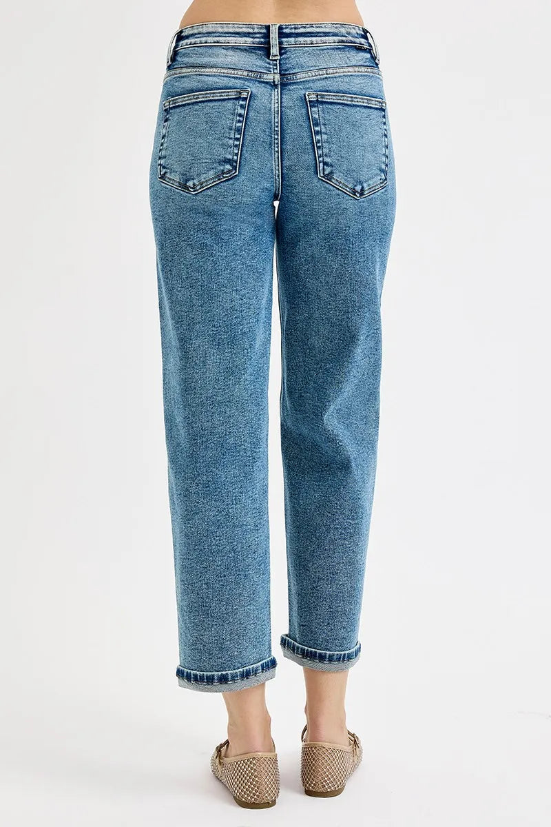 RISEN Full Size High Rise Crop Boyfriend Jeans Plus Size - Sydney So Sweet