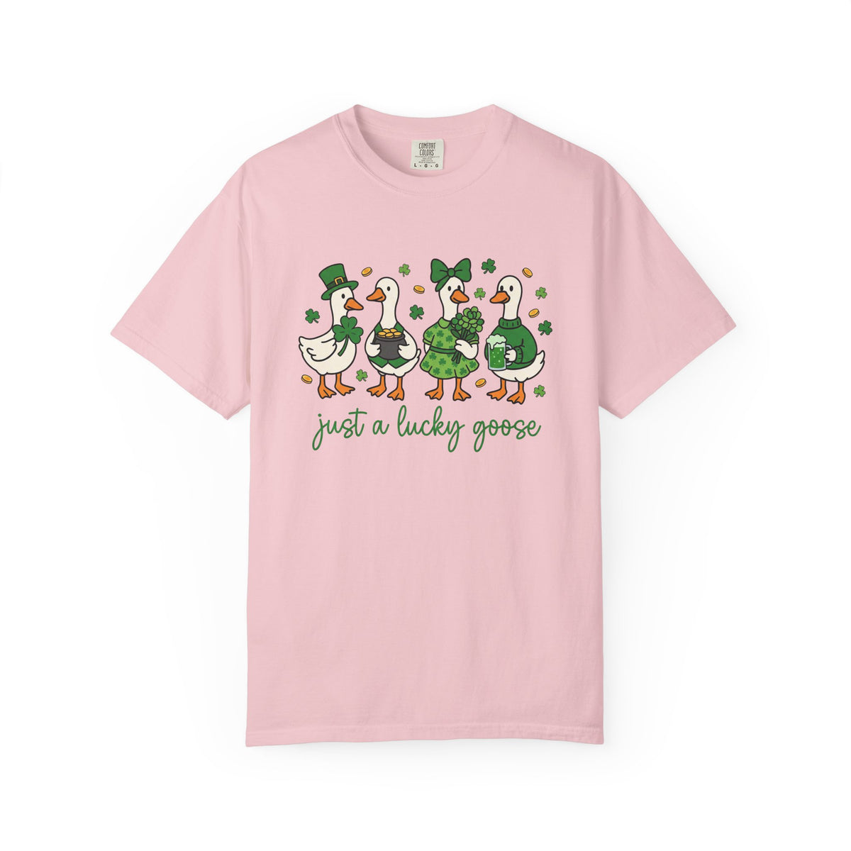 Just a Lucky Goose St. Patrick's Day Graphic T-Shirt Unisex Short Sleeve Tee