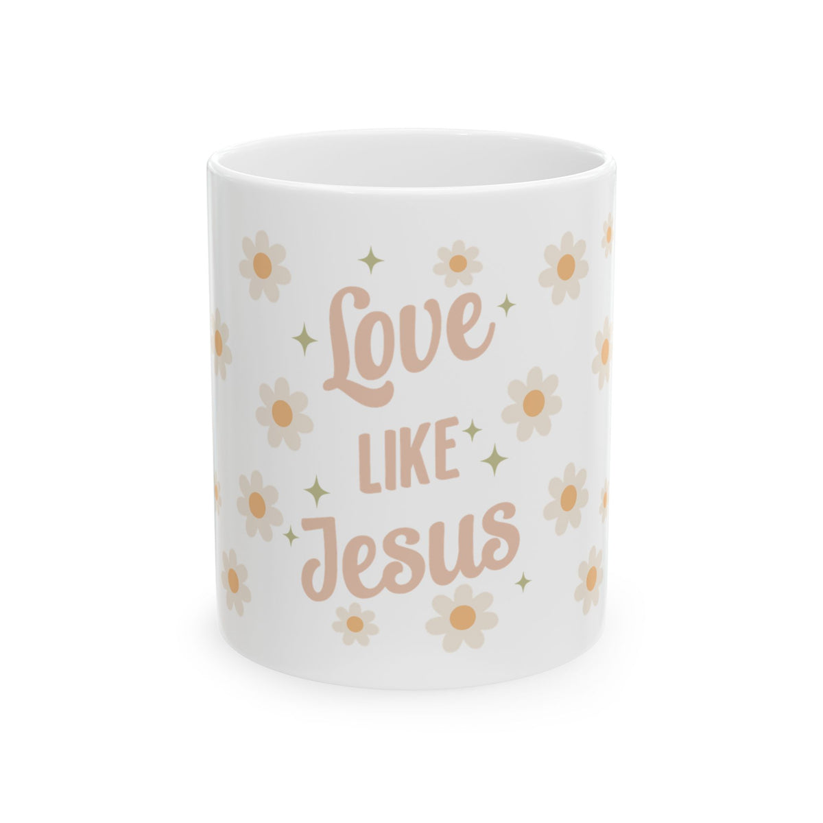 Love Like Jesus Ceramic Mug — Inspirational Christian Coffee Cup (11oz & 15oz)