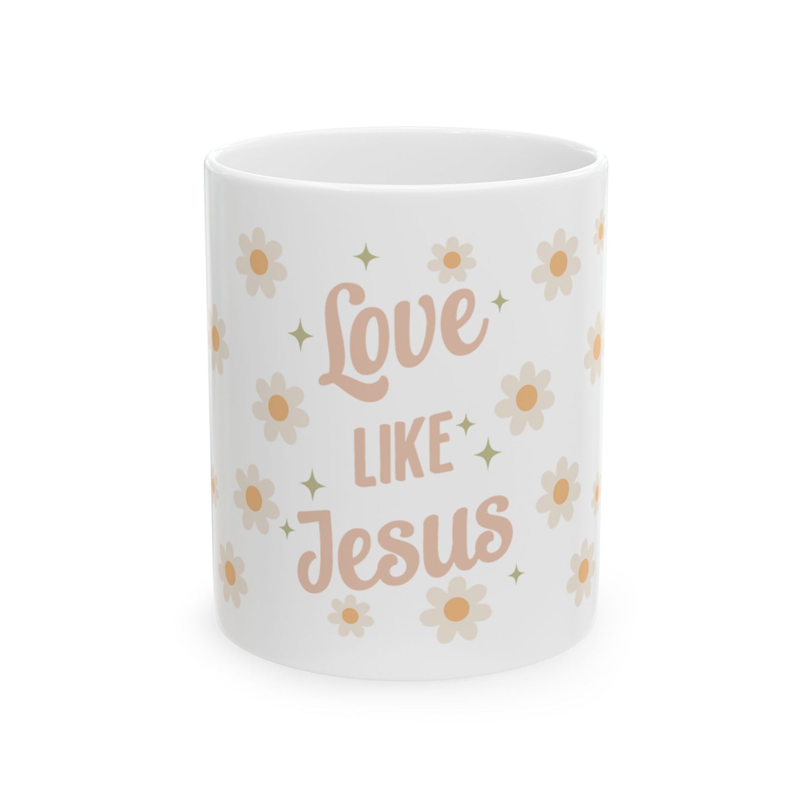 Love Like Jesus Ceramic Mug — Inspirational Christian Coffee Cup (11oz & 15oz)