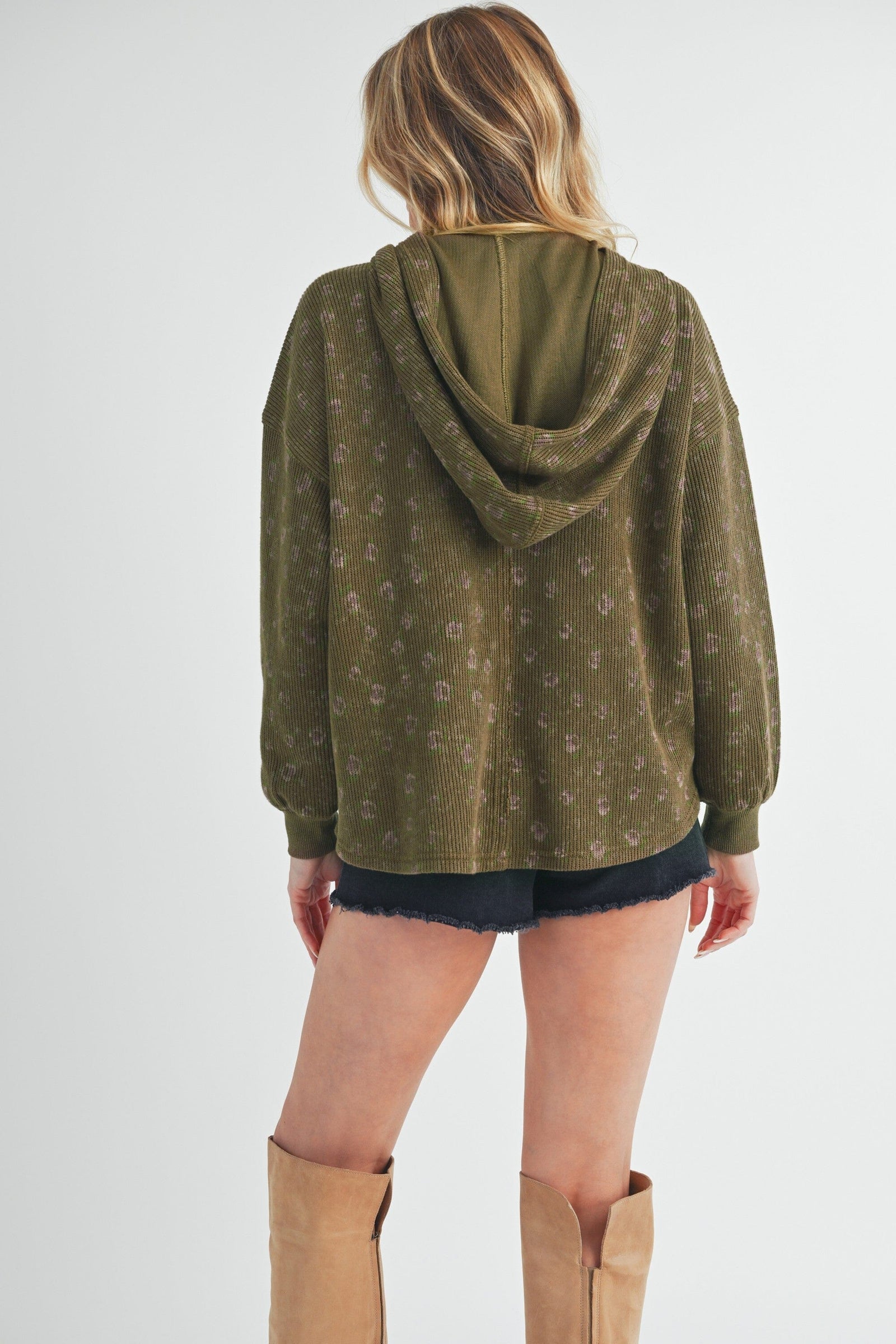 Aemi + Co Floral Button Up Hooded Jacket - Sydney So Sweet