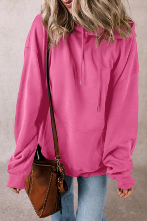 Drawstring Pocketed Long Sleeve Hoodie - Sydney So Sweet