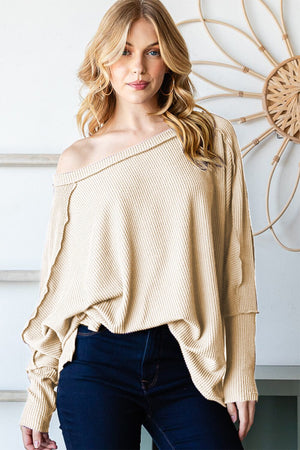 Reborn J Exposed Seam Lantern Sleeve Top - Sydney So Sweet