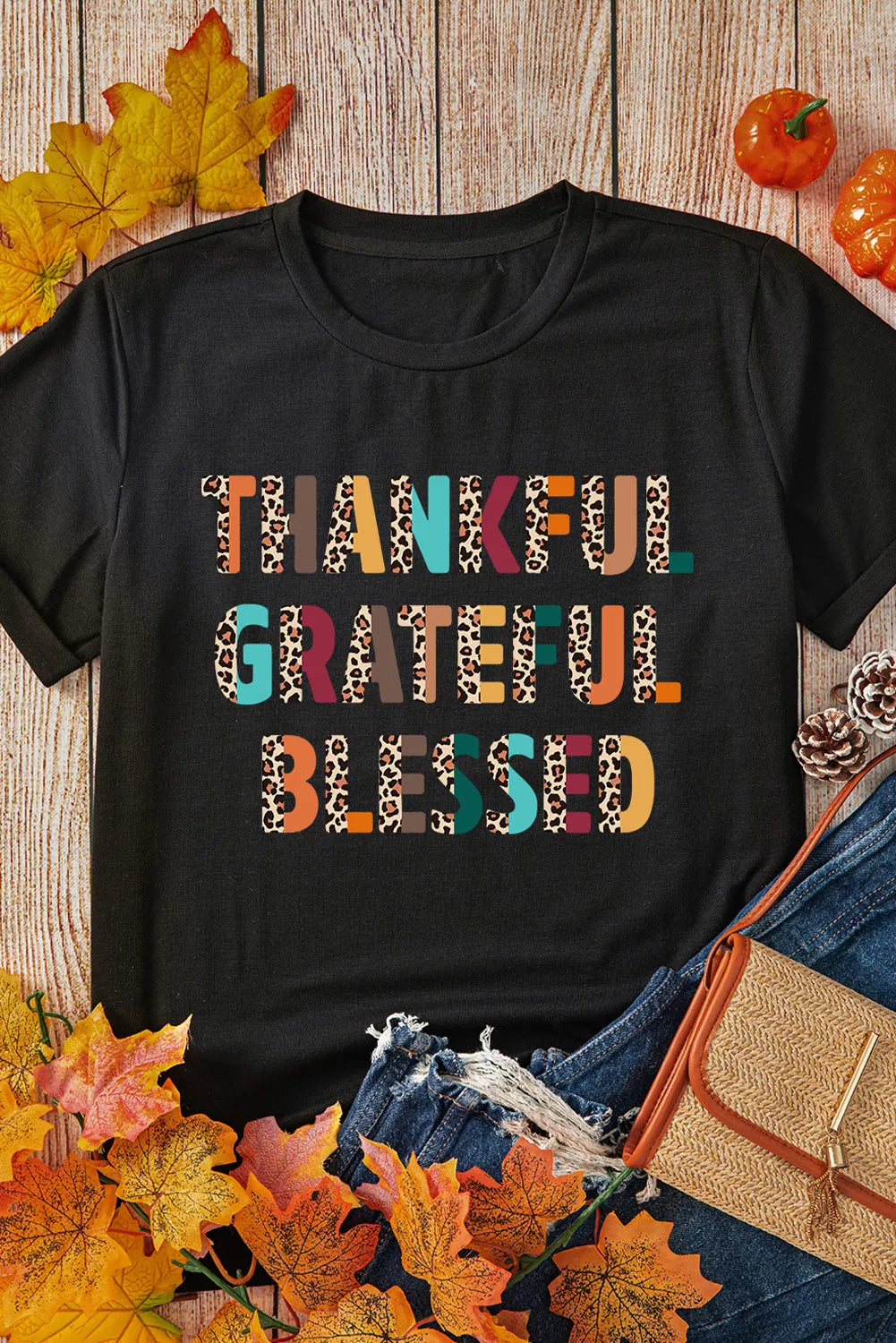 Thankful Grateful Blessed Women's Graphic Short Sleeve T-Shirt - Sydney So Sweet