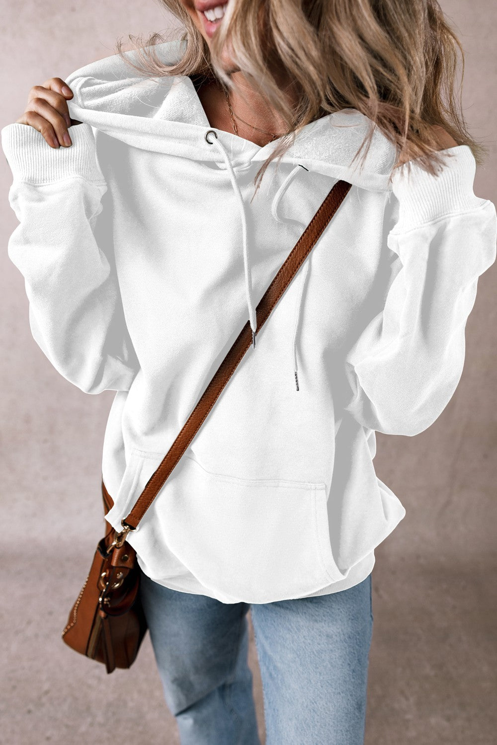 Drawstring Pocketed Long Sleeve Hoodie - Sydney So Sweet