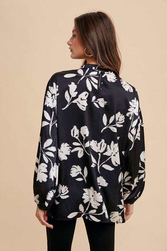 Annie Wear Frill Printed Balloon Sleeve Blouse - Sydney So Sweet