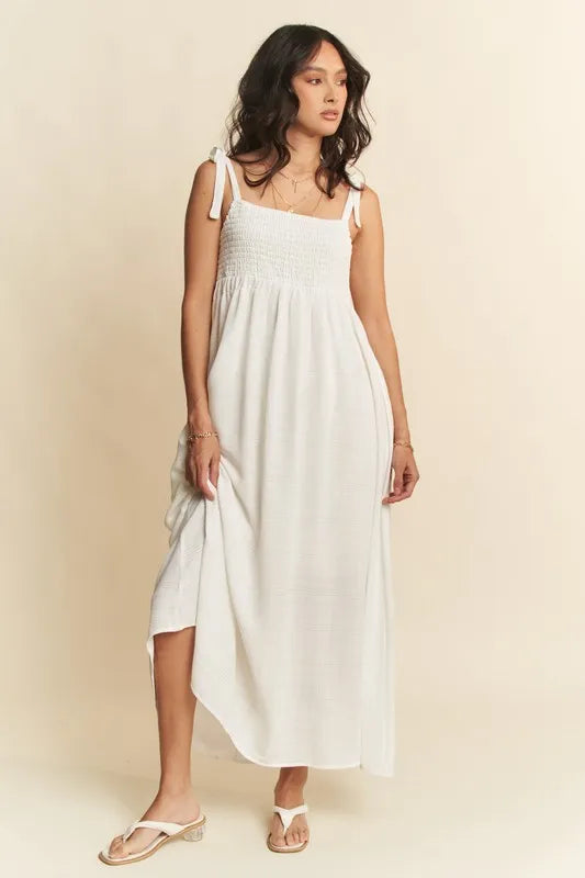 Davi & Dani Smocked Sleeveless Maxi Cami Dress - Sydney So Sweet
