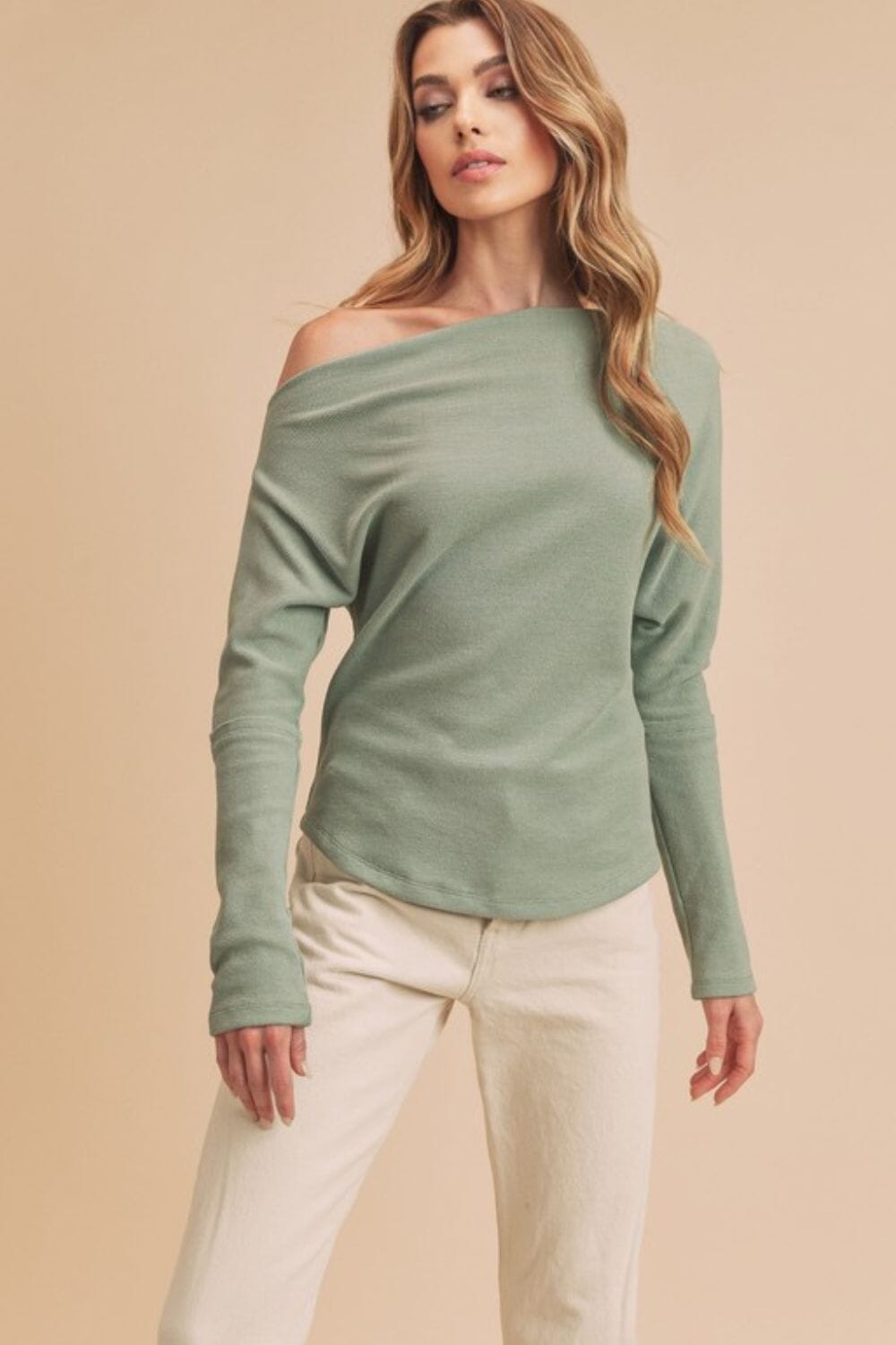 Aemi + Co One Shoulder Long Sleeve Knit Top - Sydney So Sweet