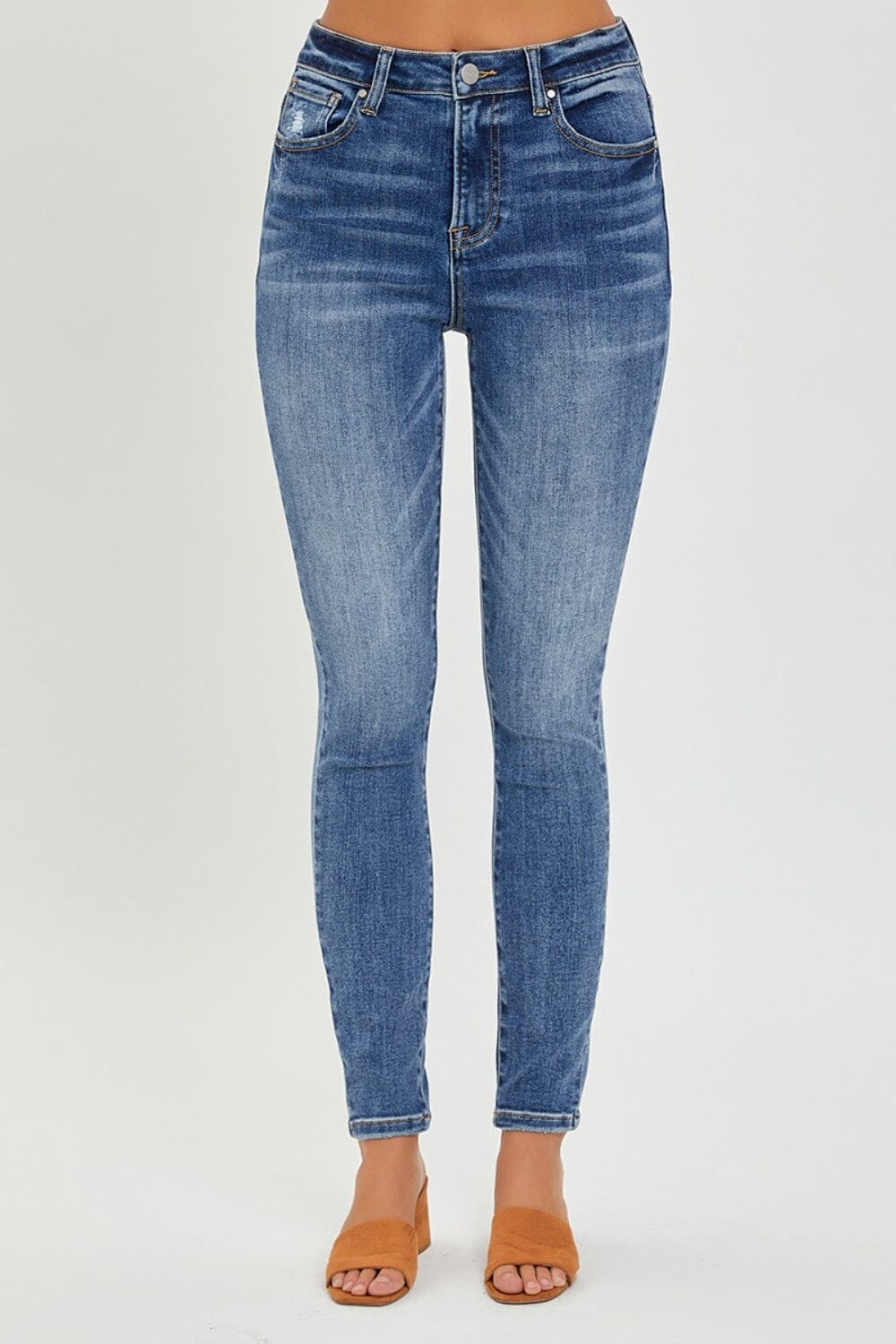 RISEN Full Size Mid Rise Ankle Skinny Jeans - Sydney So Sweet