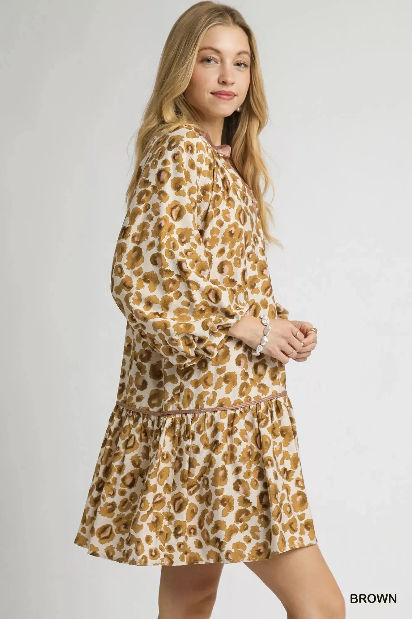 Umgee Leopard Print Tiered Mini Dress - Sydney So Sweet