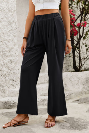 Elastic Waist Wide Leg Pants - Sydney So Sweet