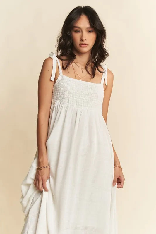 Davi & Dani Smocked Sleeveless Maxi Cami Dress - Sydney So Sweet