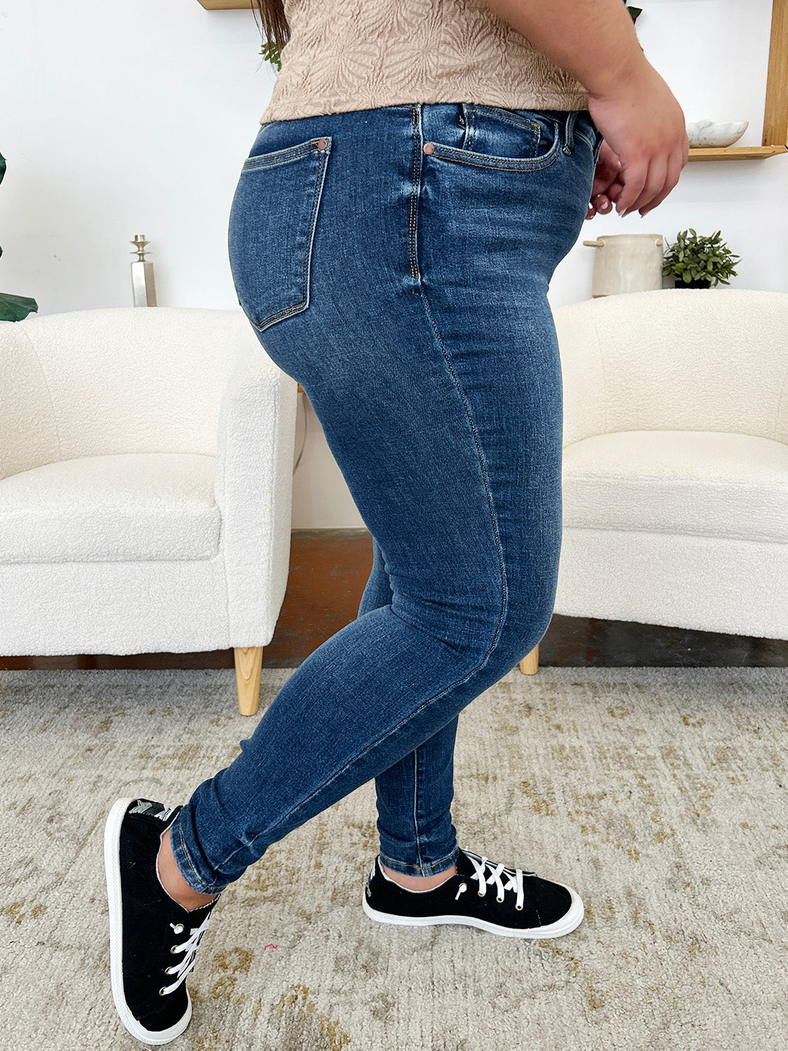 Judy Blue Full Size Classic Handsand Skinny Jeans - Sydney So Sweet