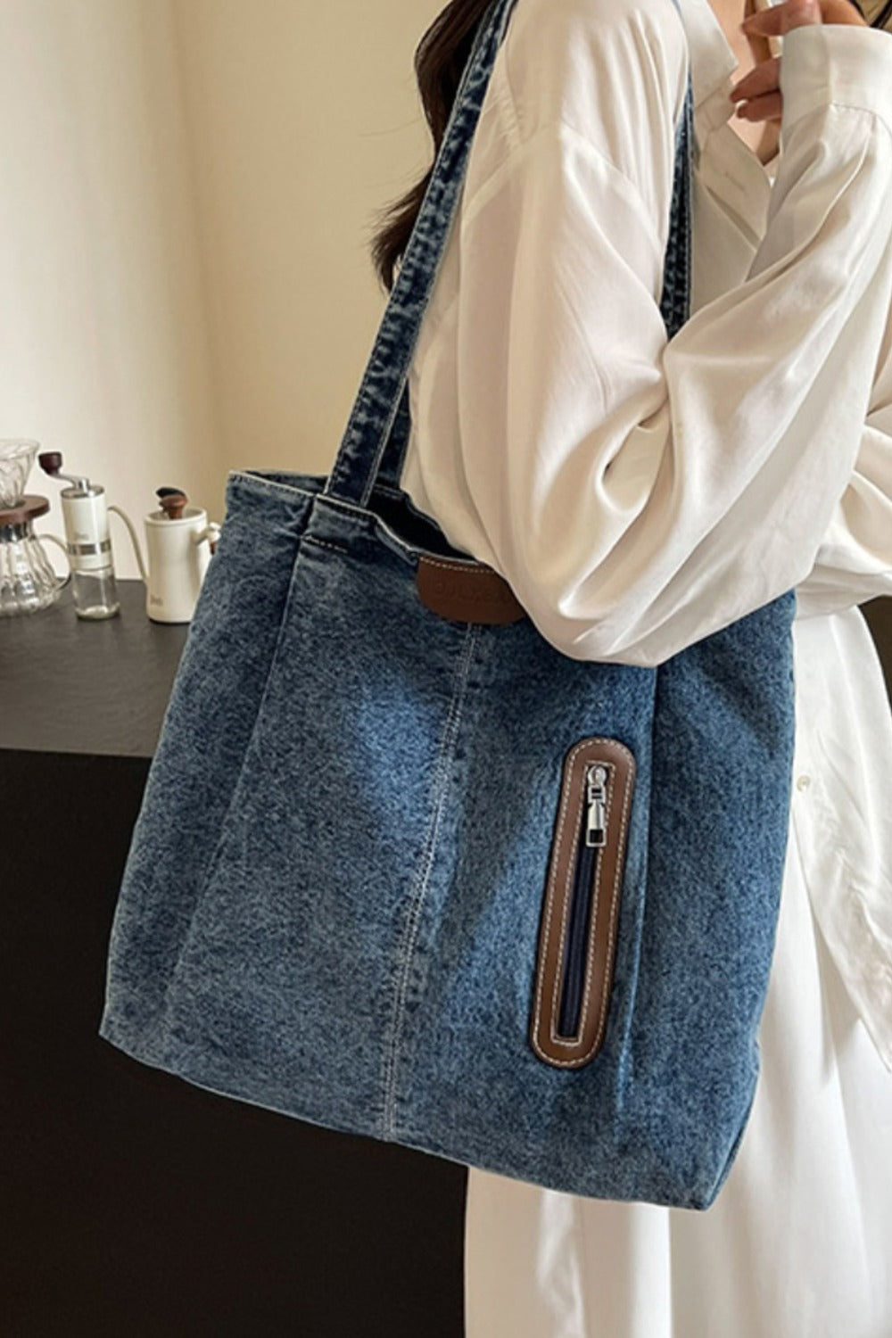 Medium Denim Tote Bag - Sydney So Sweet