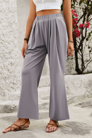 Elastic Waist Wide Leg Pants - Sydney So Sweet