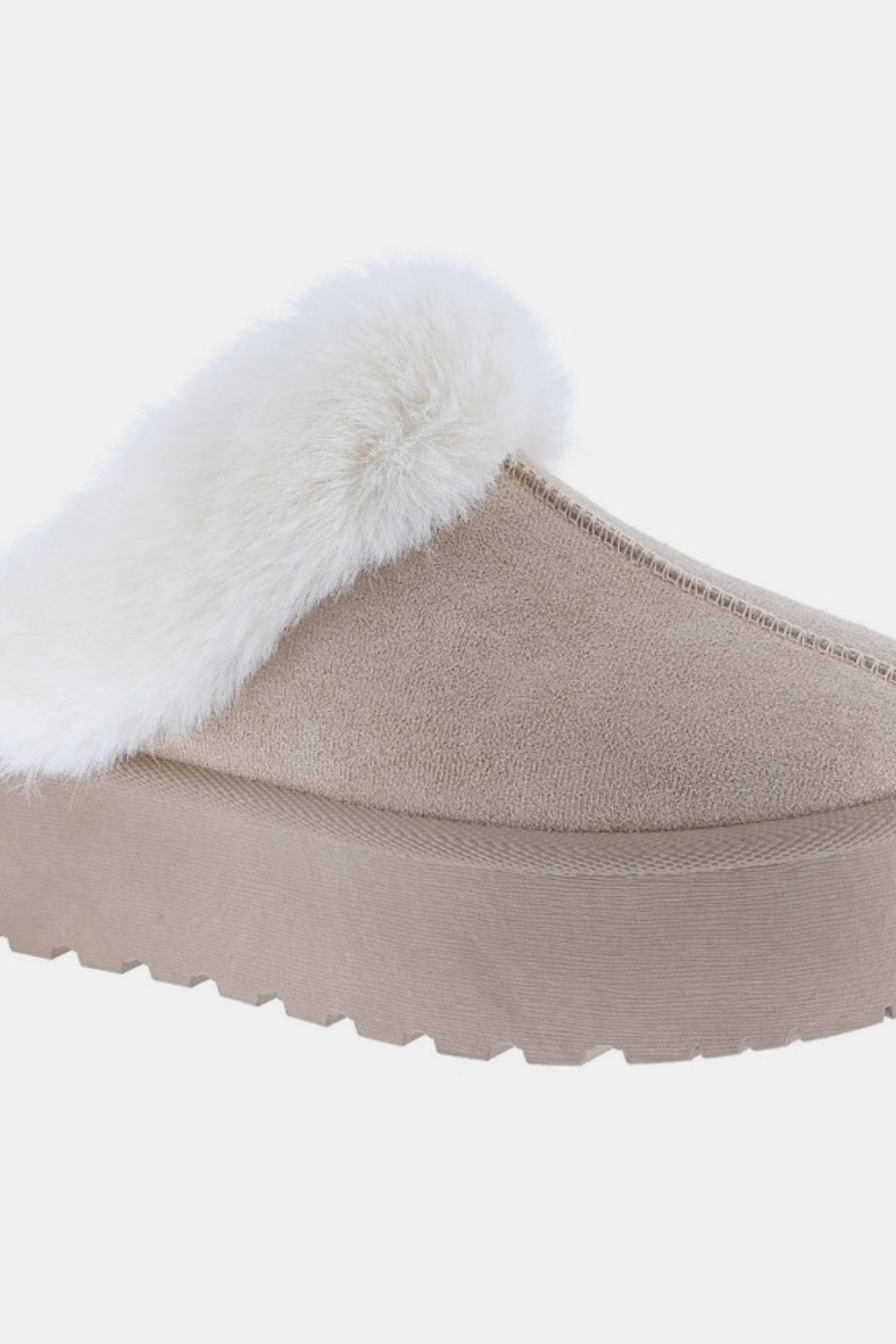 Weeboo Thick Bottom Fur Trim Snow Slippers - Sydney So Sweet