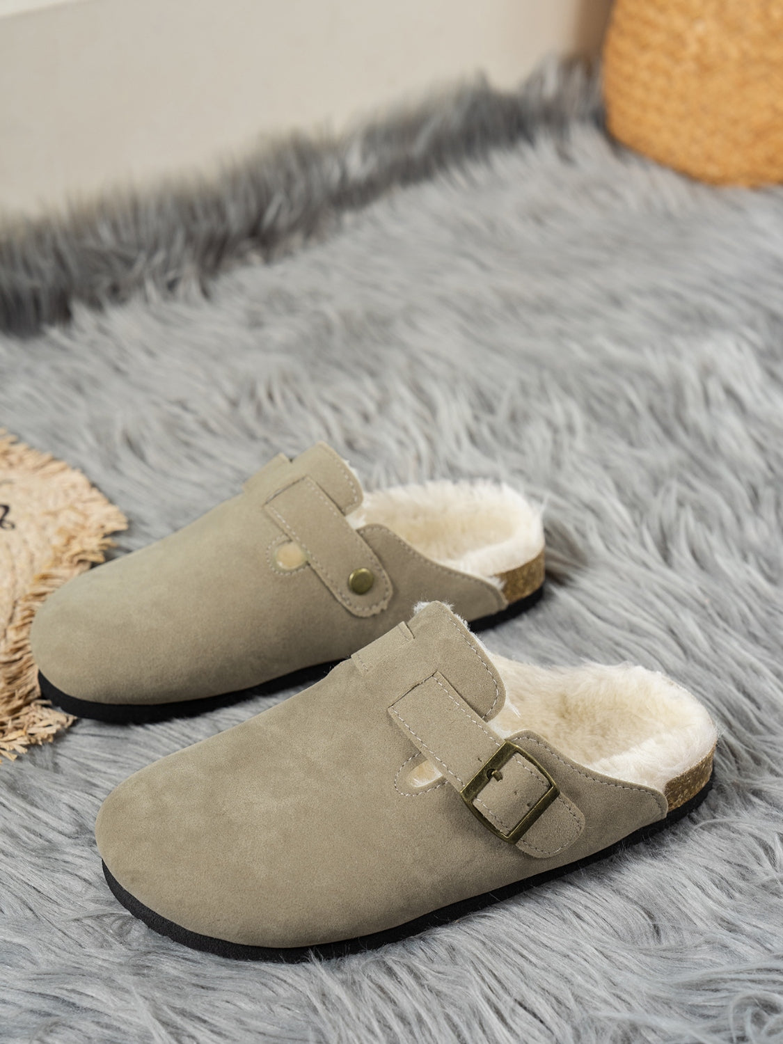 Suede Round Toe Slippers - Sydney So Sweet