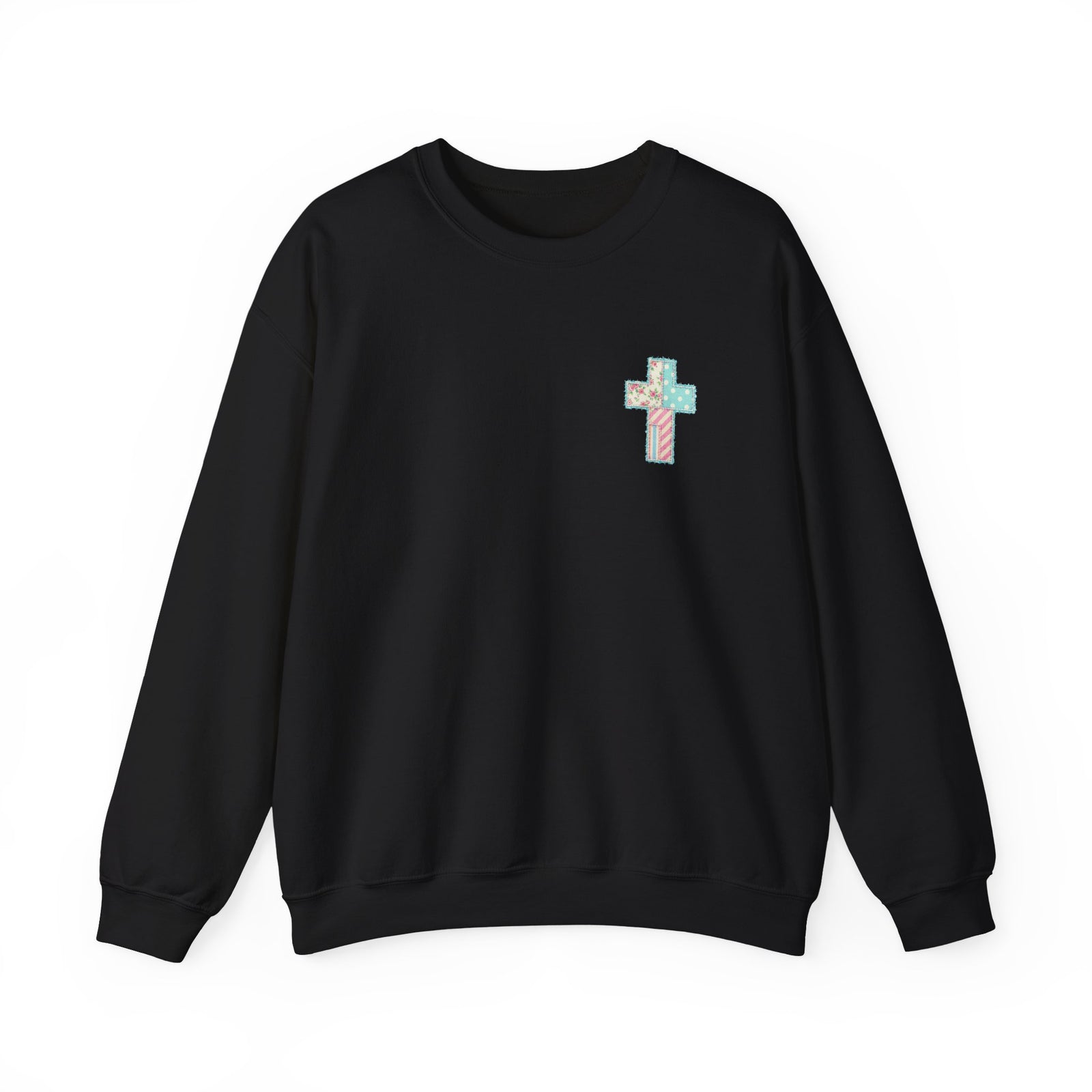 Less of Me More of Jesus Christian Graphic Sweatshirt Floral Cross Crewneck