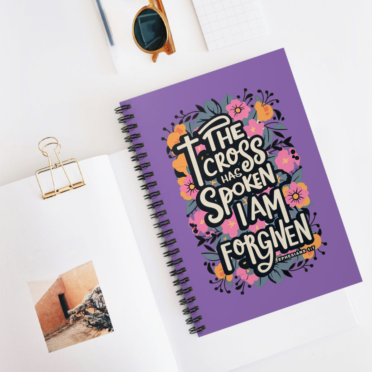 The Cross Has Spoken I Am Forgiven Christian Ruled Spiral Notebook Journal