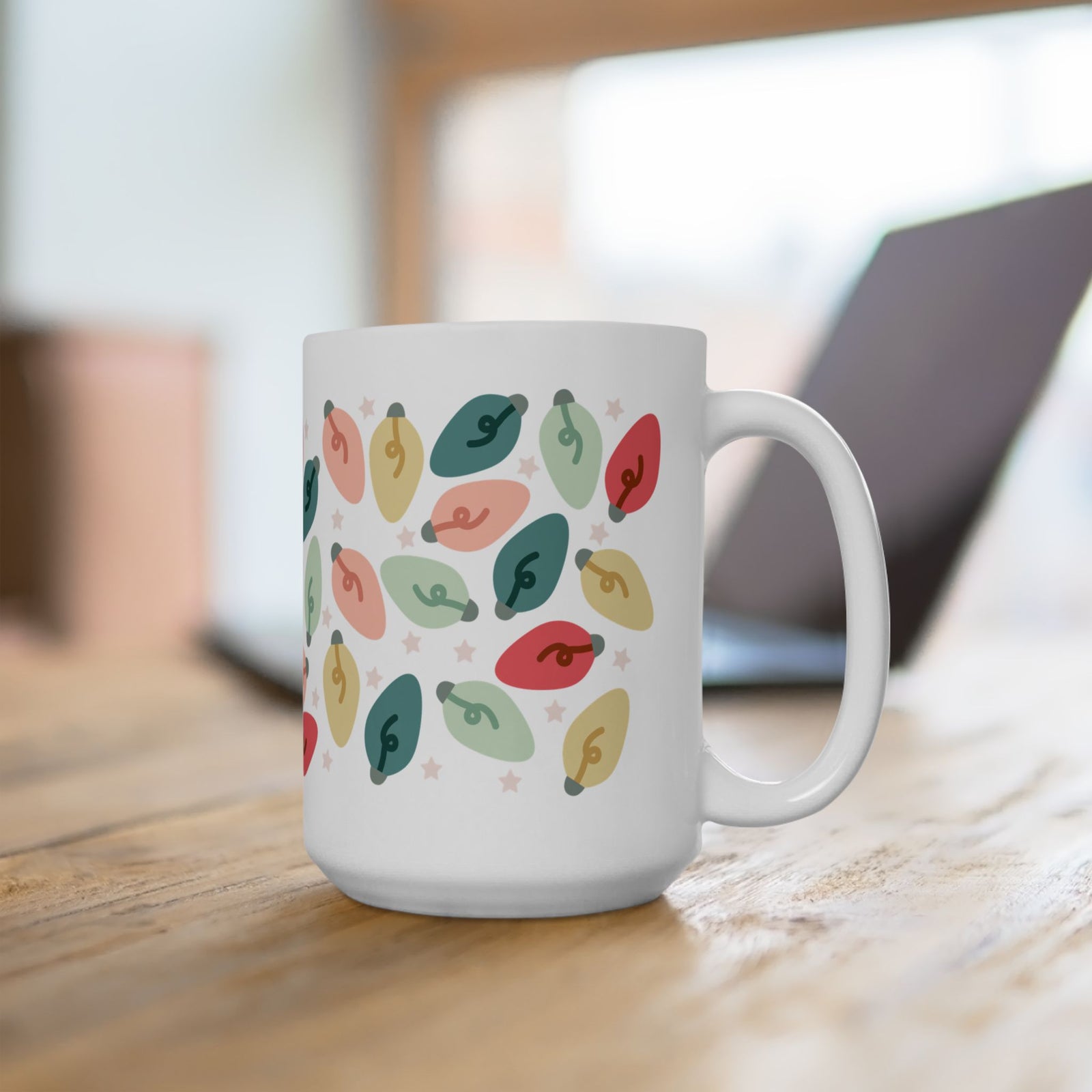 Bright Christmas Lights Ceramic Mug Coffee Cup (11oz & 15oz)