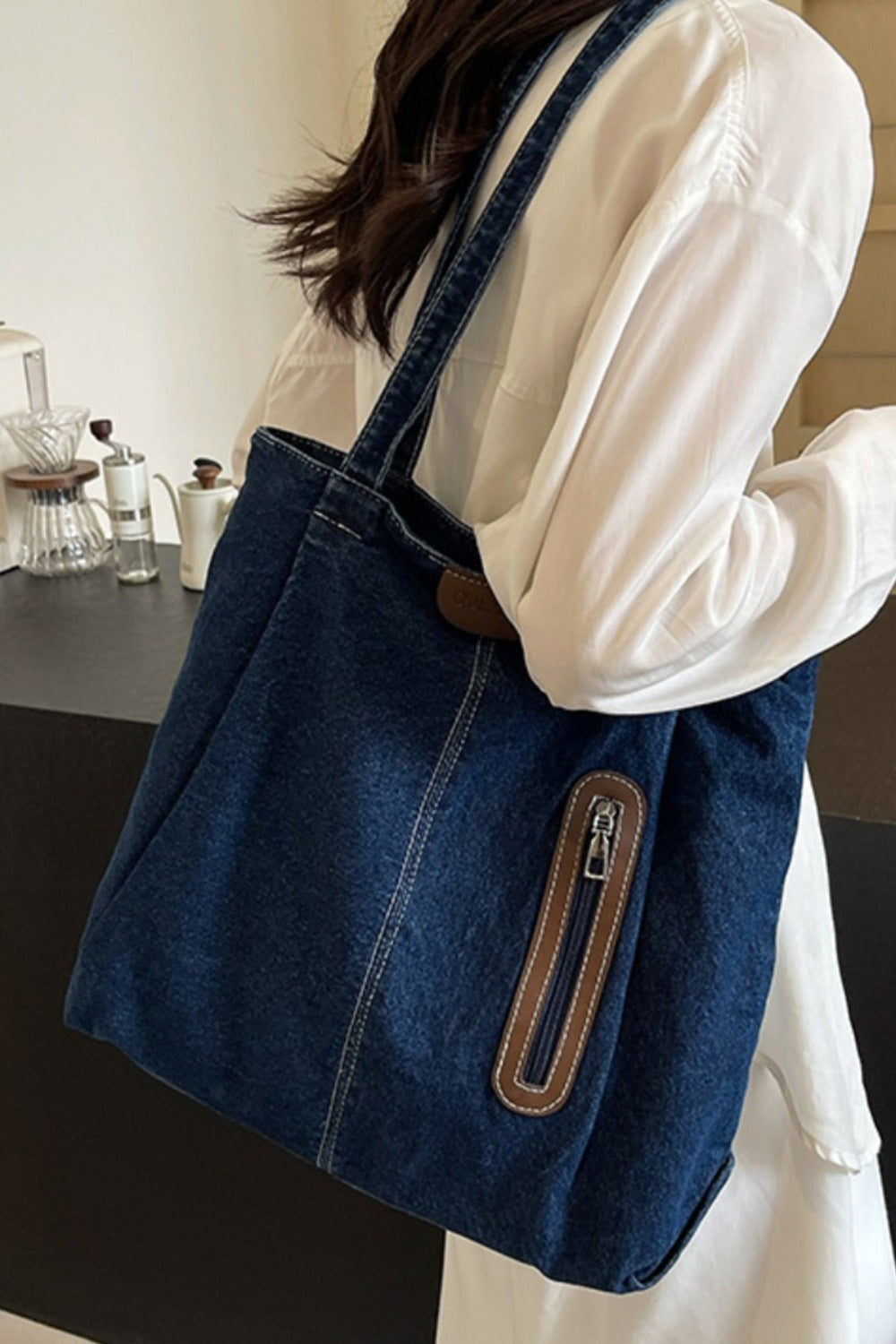 Medium Denim Tote Bag - Sydney So Sweet