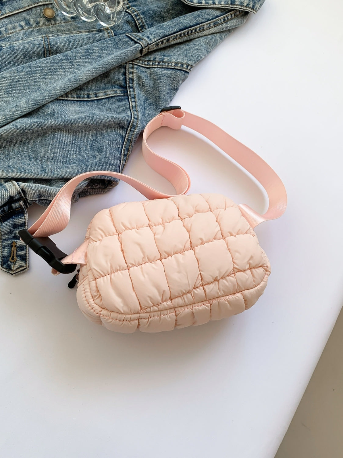 Bubble Texture Adjustable Strap Crossbody Bag - Sydney So Sweet