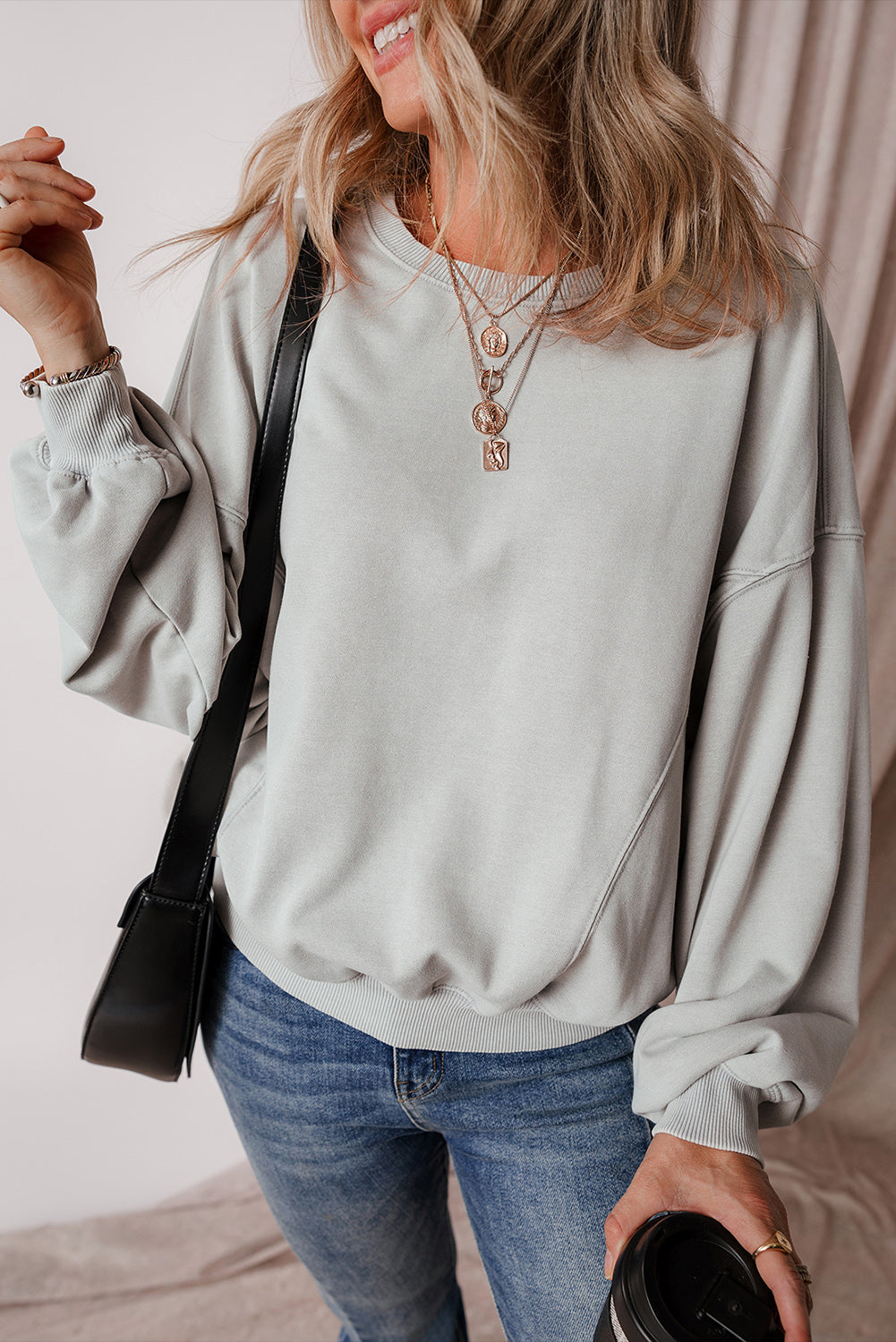 Round Neck Long Sleeve Sweatshirt - Sydney So Sweet