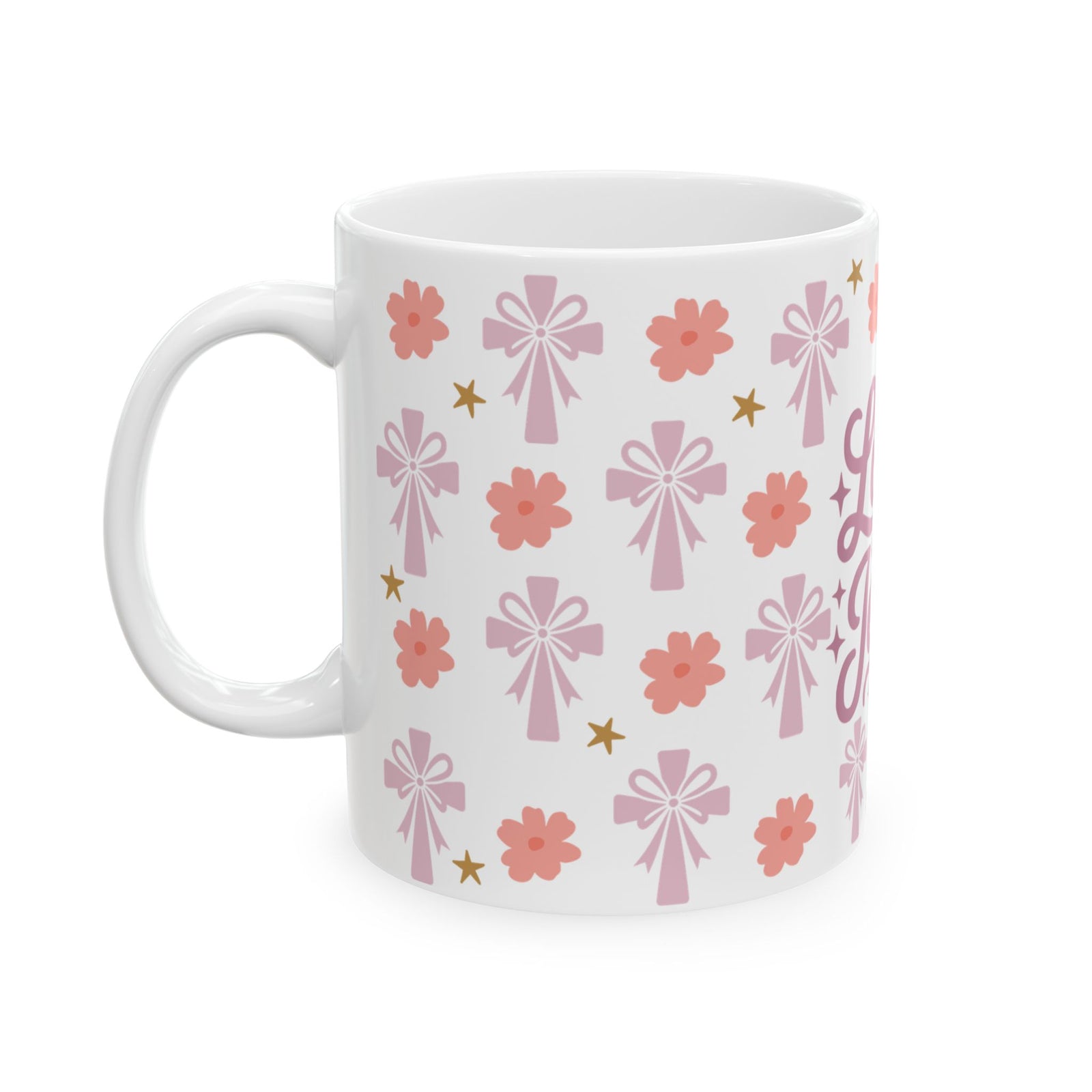 Love Like Jesus Floral Cute Ceramic Mug Coffee Cup (11oz & 15oz)