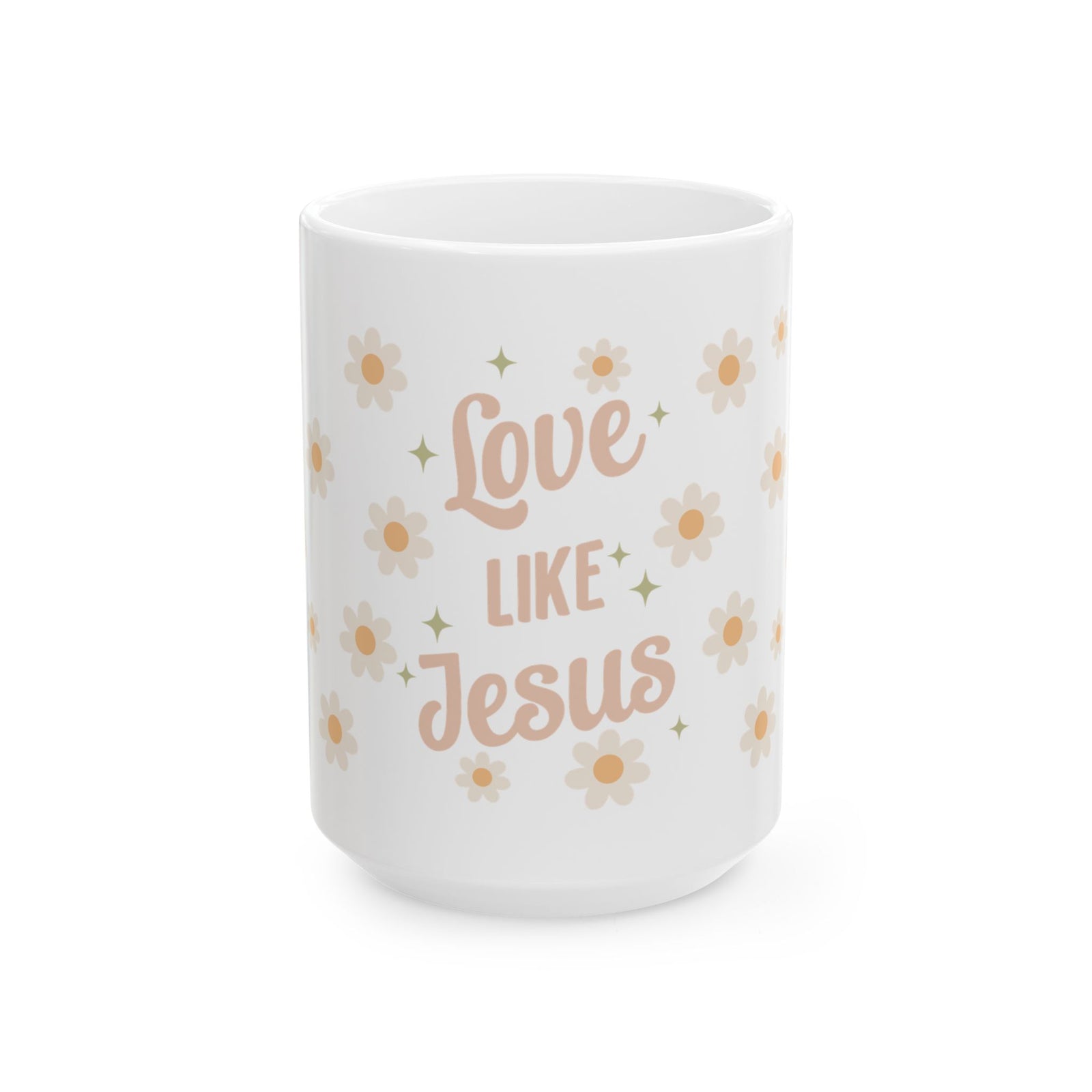 Love Like Jesus Ceramic Mug — Inspirational Christian Coffee Cup (11oz & 15oz)