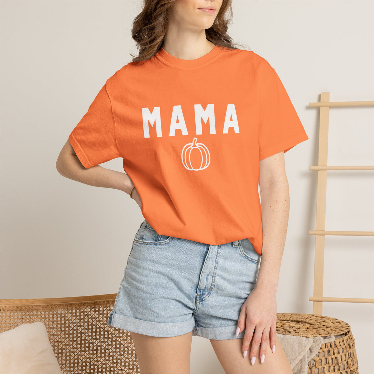 Mama Pumpkin T-Shirt Autumn Mom Graphic Tee