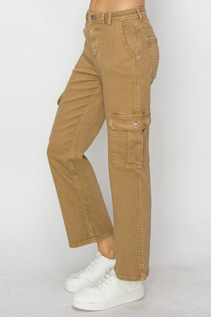 Risen Full Size High Rise Cargo Jeans - Sydney So Sweet