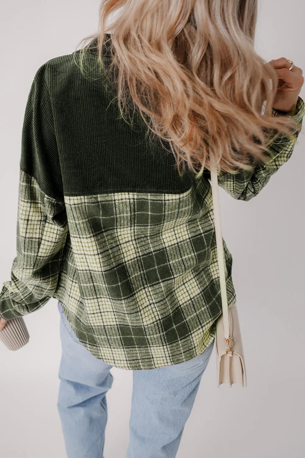 Plaid Button Up Long Sleeve Jacket - Sydney So Sweet