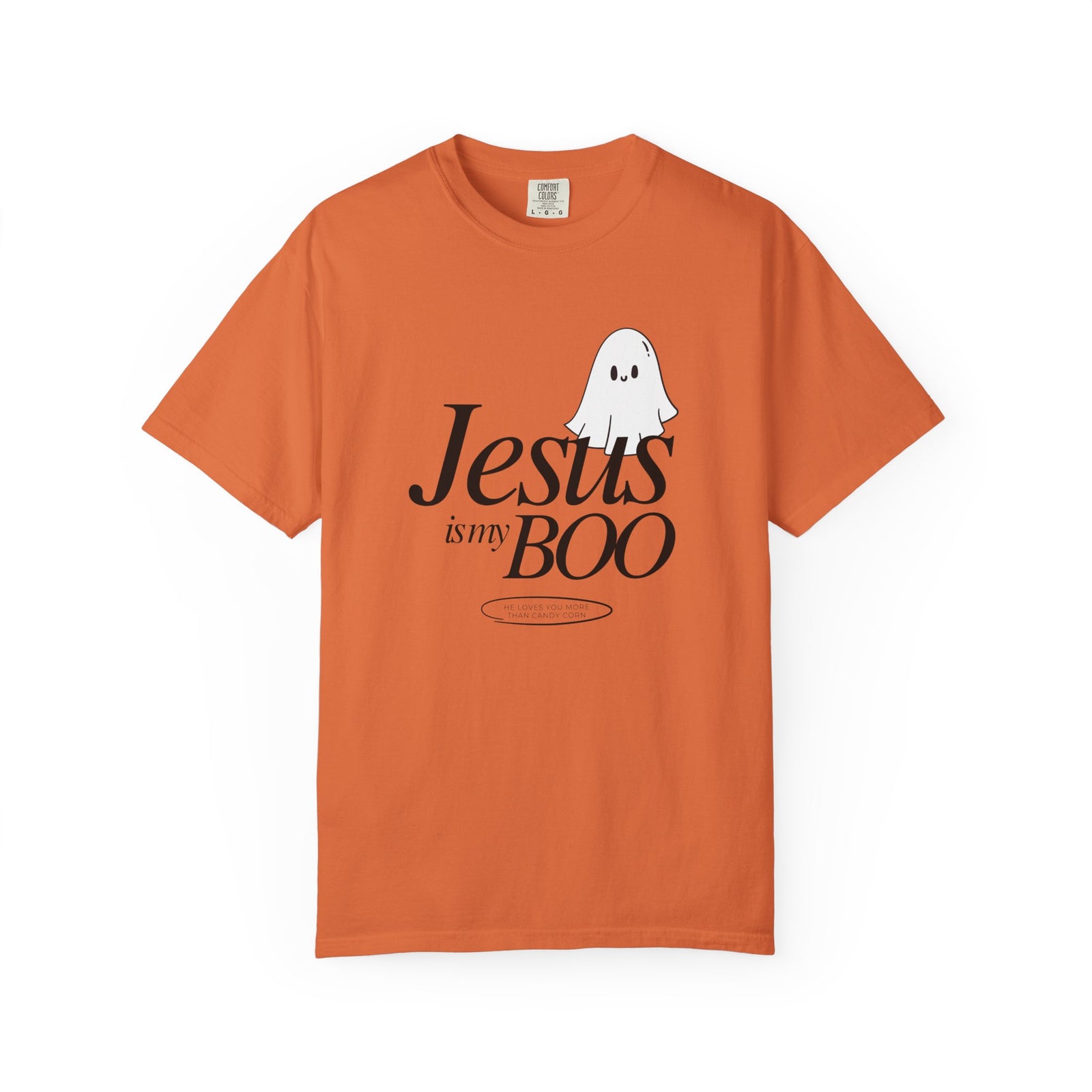 Jesus is My Boo Cute Ghost Halloween T-Shirt He Loves You Christian Tee