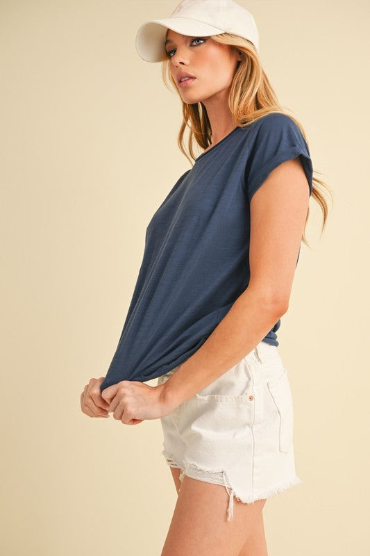 Aemi + Co Lettuce Edge Round Neck Short Sleeve T-Shirt - Sydney So Sweet
