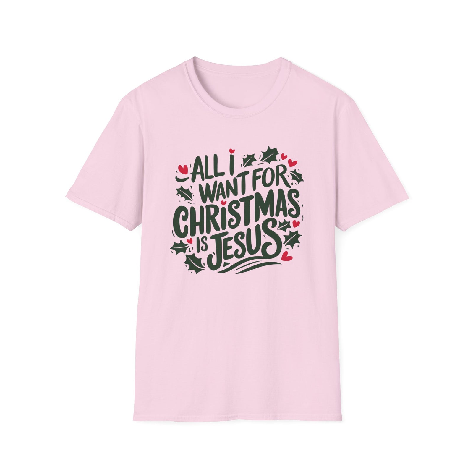 All I Want for Christmas is Jesus Tee Christian Graphic T-Shirt