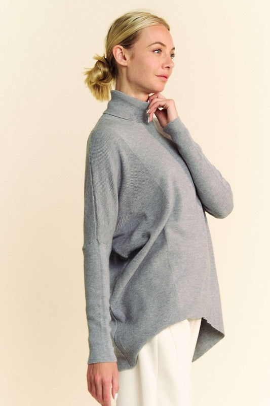 Davi & Dani Turtleneck Long Sleeve Knit Top - Sydney So Sweet