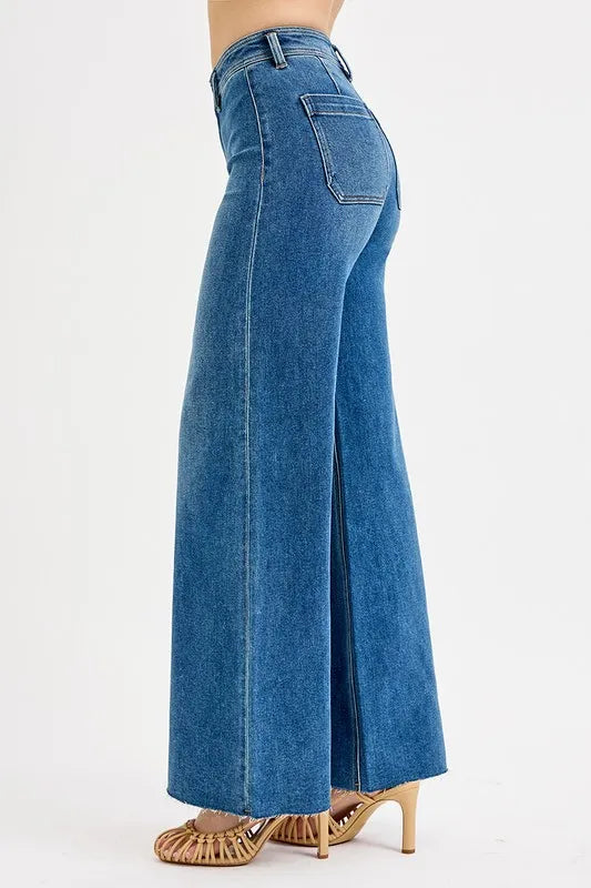 RISEN High-Waisted Wide Leg Jeans - Sydney So Sweet