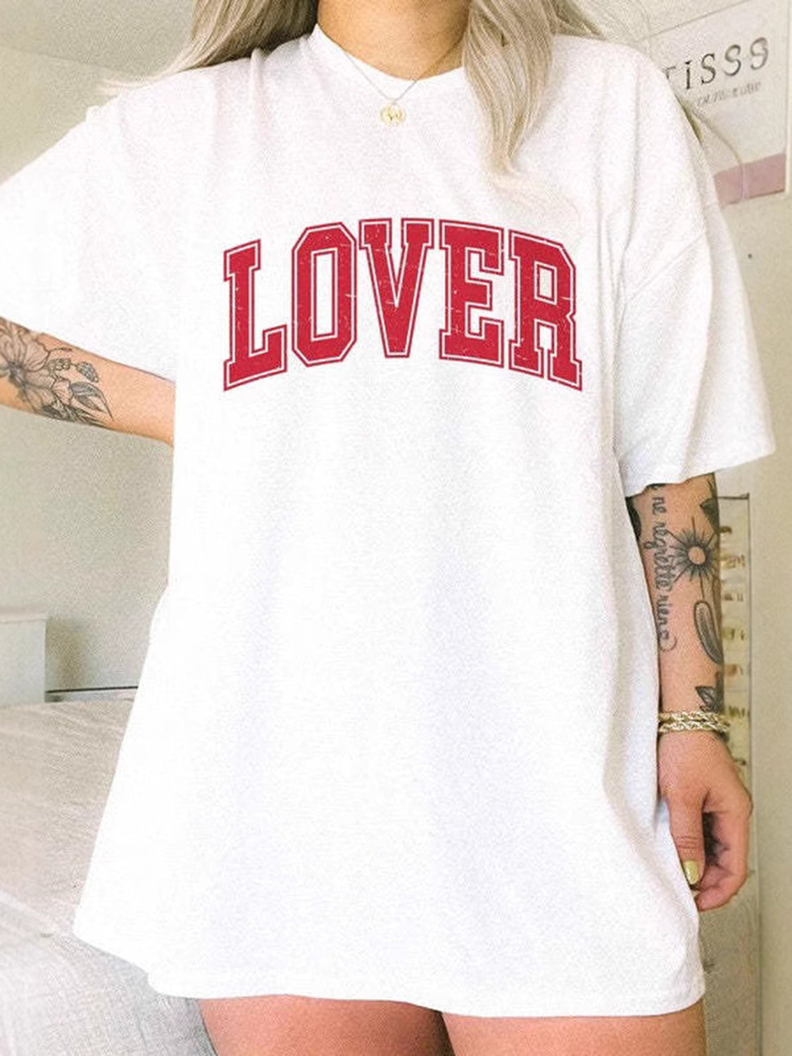 LOVER Round Neck Half Sleeve T-Shirt - Sydney So Sweet