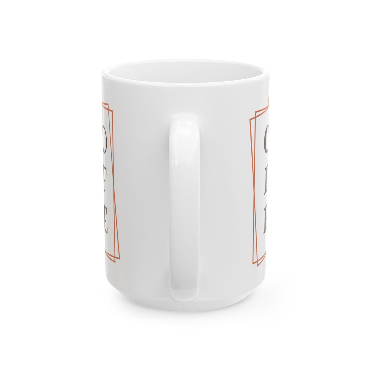Coffee Minimalist Frame Design Cute Ceramic Mug Coffee Cup (11oz & 15oz)