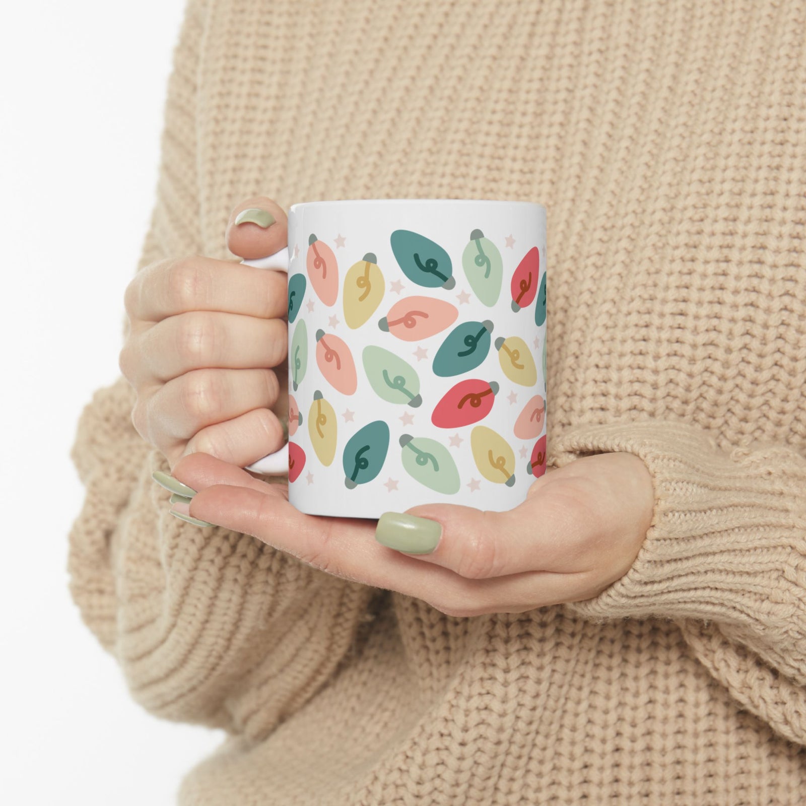 Bright Christmas Lights Ceramic Mug Coffee Cup (11oz & 15oz)