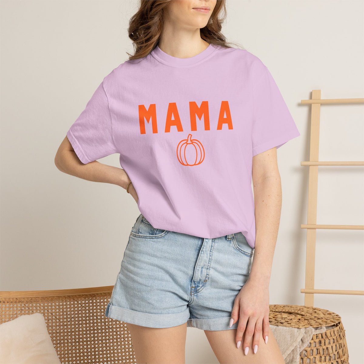 Mama Pumpkin T-Shirt Autumn Mom Graphic Tee