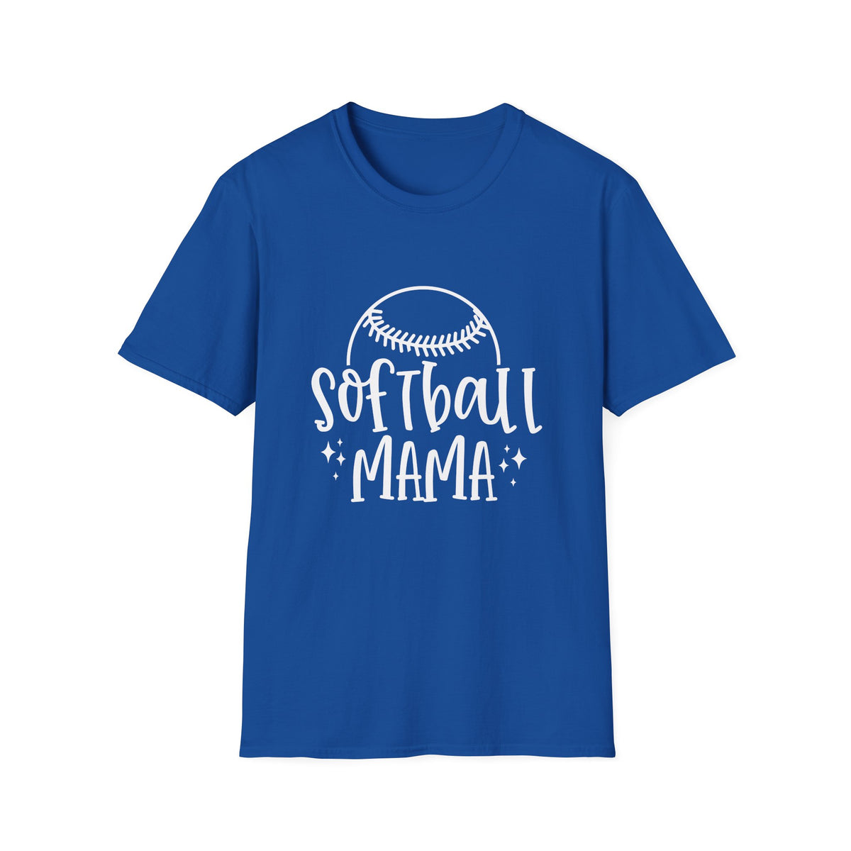 Softball Mama Graphic T-Shirt Cute Sports Mom Tee (12 Team Colors)