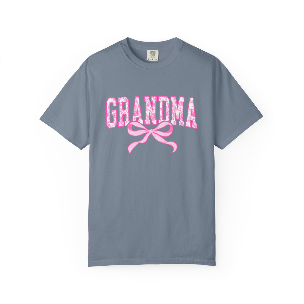 Grandma Coquette Pink Toile Bow T-Shirt Cute Grandmother Graphic Tee