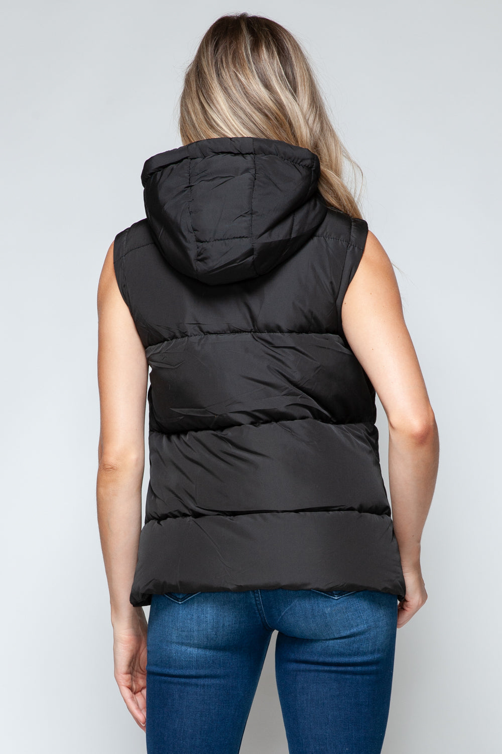 Snobbish Snap and Zip Closure Hooded Vest - Sydney So Sweet