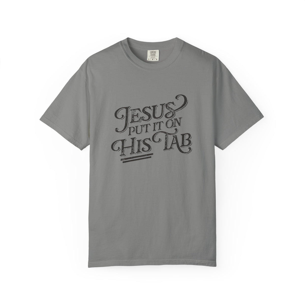 Jesus Put It On His Tab T-Shirt Christian Faith Graphic Unisex Distressed Grunge Tee