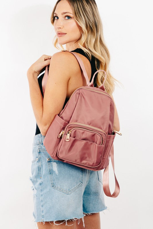 Fame Multi Pocket Nylon Backpack Bag - Sydney So Sweet