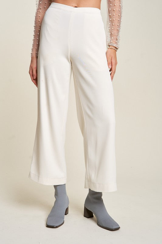 Davi &amp; Dani Wide Leg Mid-Rise Pants - Sydney So Sweet