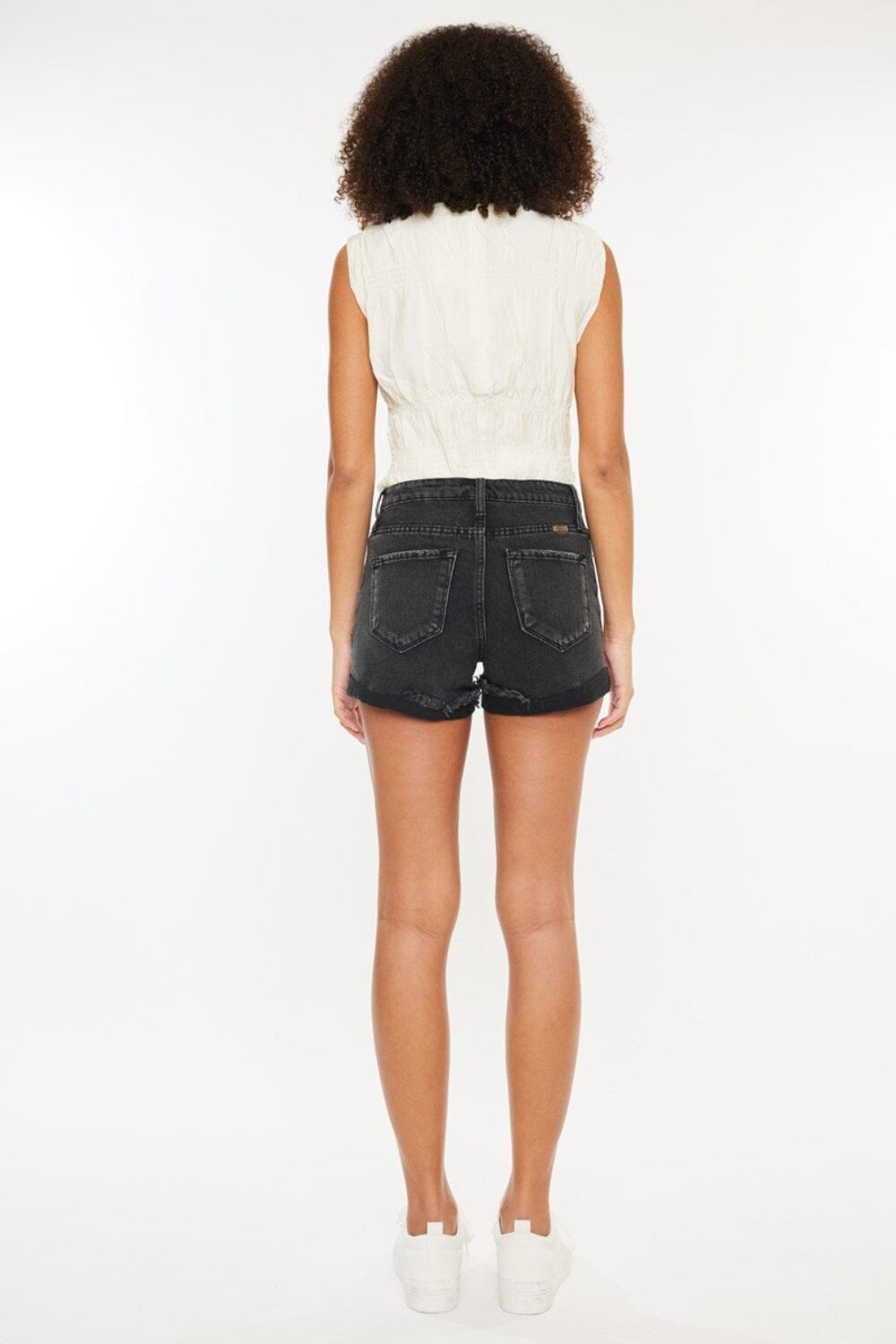 Kancan High Waist Distressed Denim Shorts - Sydney So Sweet