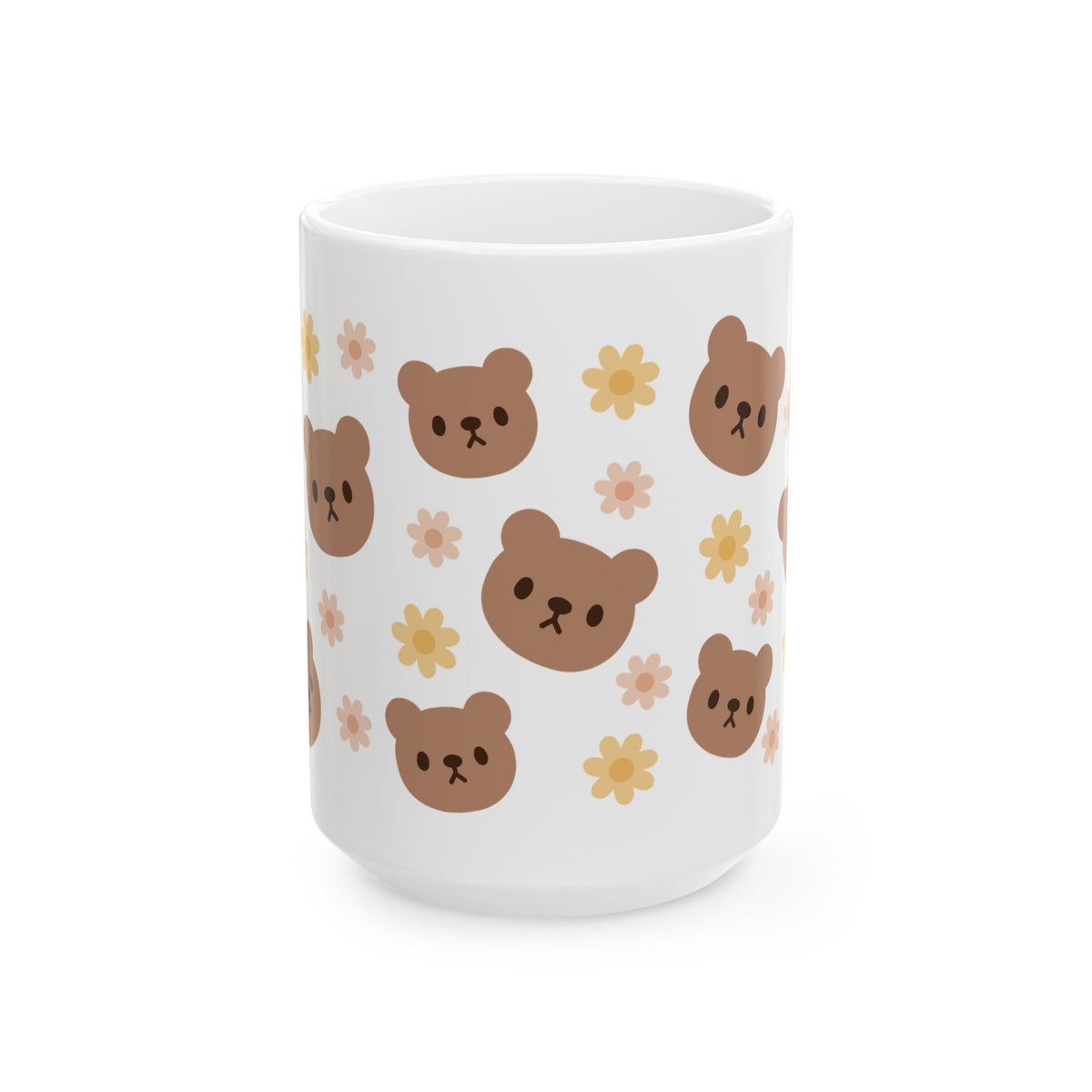 Teddy Bear Daisy Cute Ceramic Mug Coffee Cup (11oz & 15oz) - Sydney So Sweet
