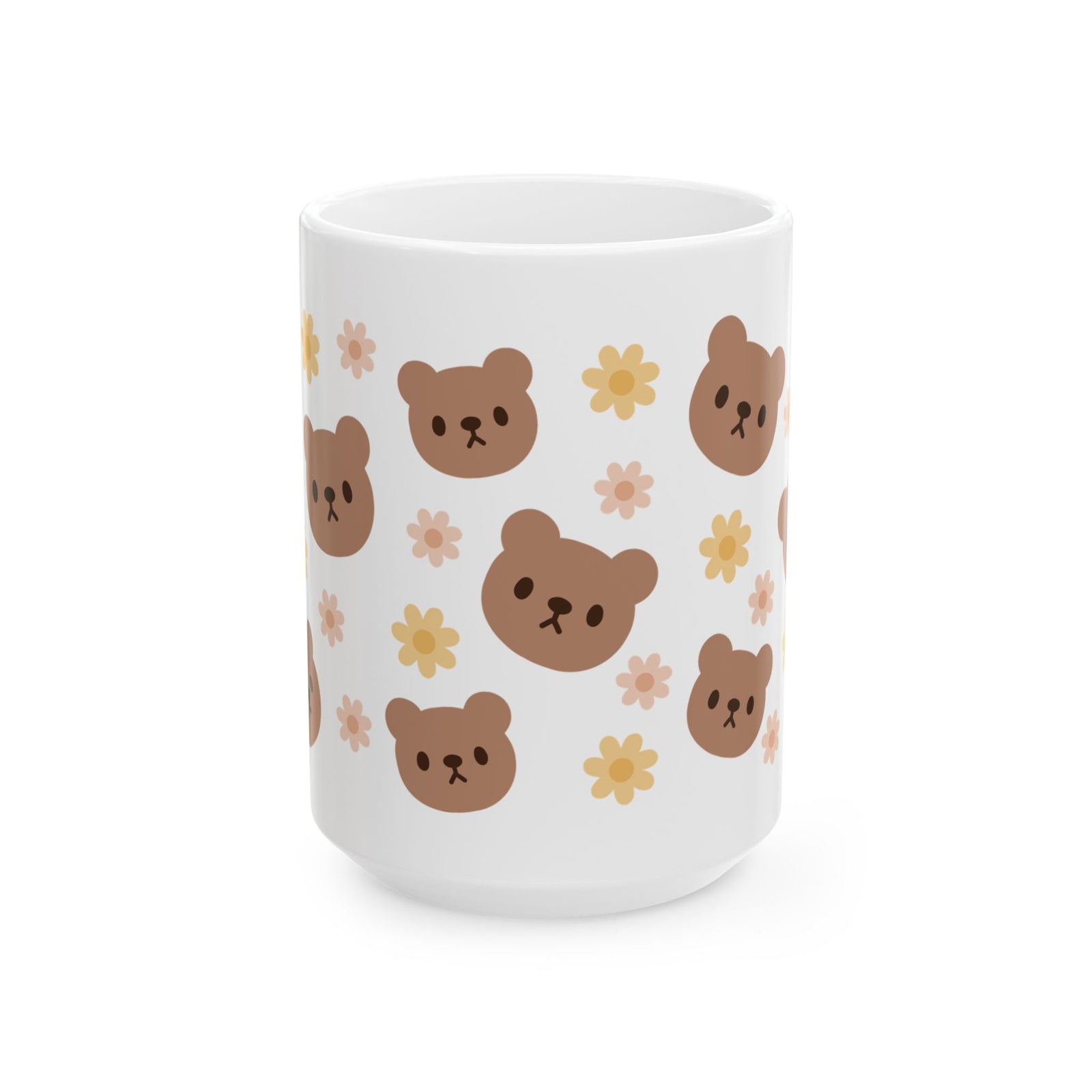 Teddy Bear Daisy Cute Ceramic Mug Coffee Cup (11oz & 15oz) - Sydney So Sweet